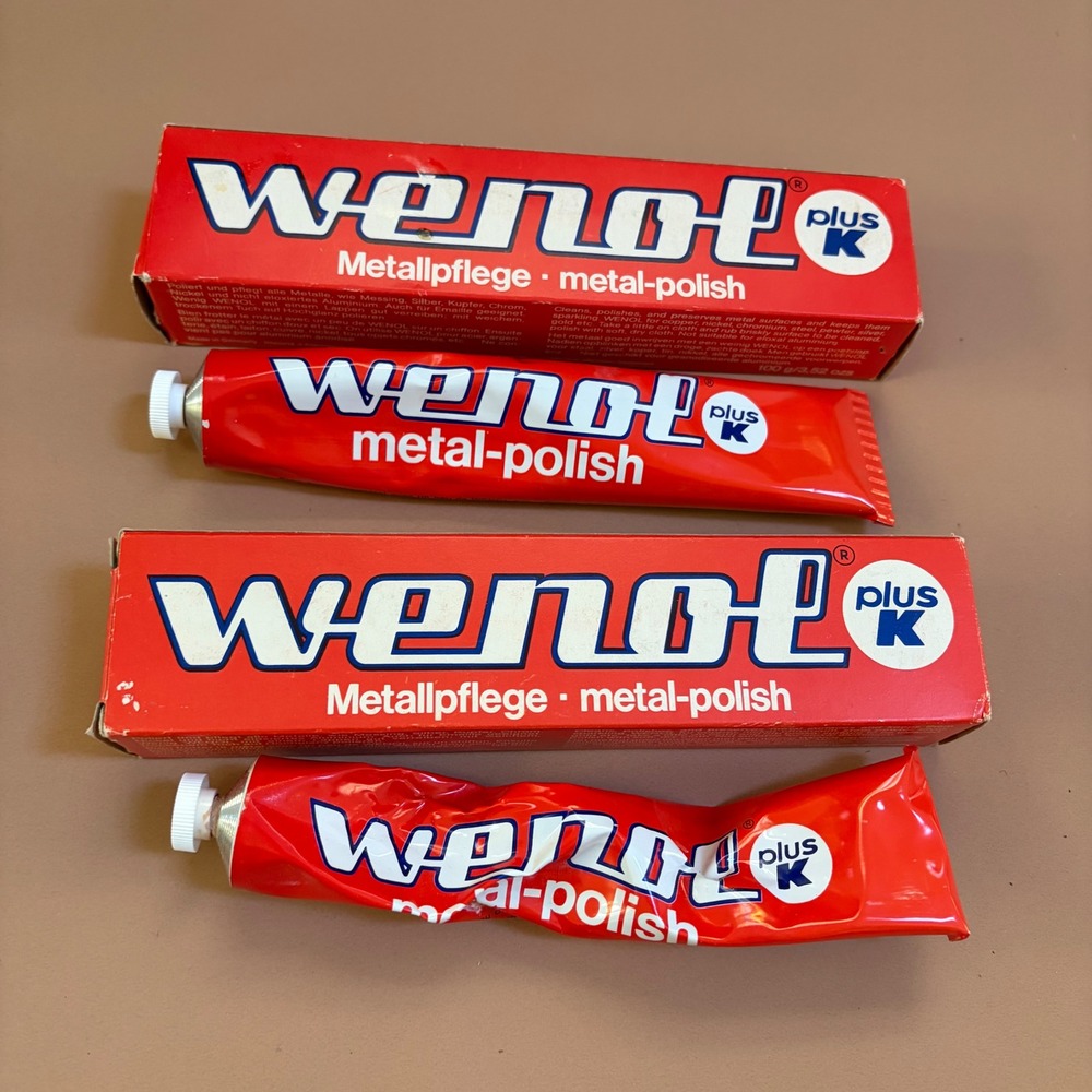 Wenol Plus K Metal Polish 100g Made in Germany 2 Partial Tubes with Boxes